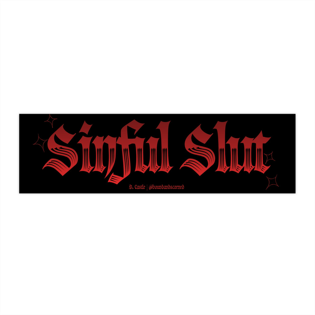 Sinful Slut Bumper STICKER